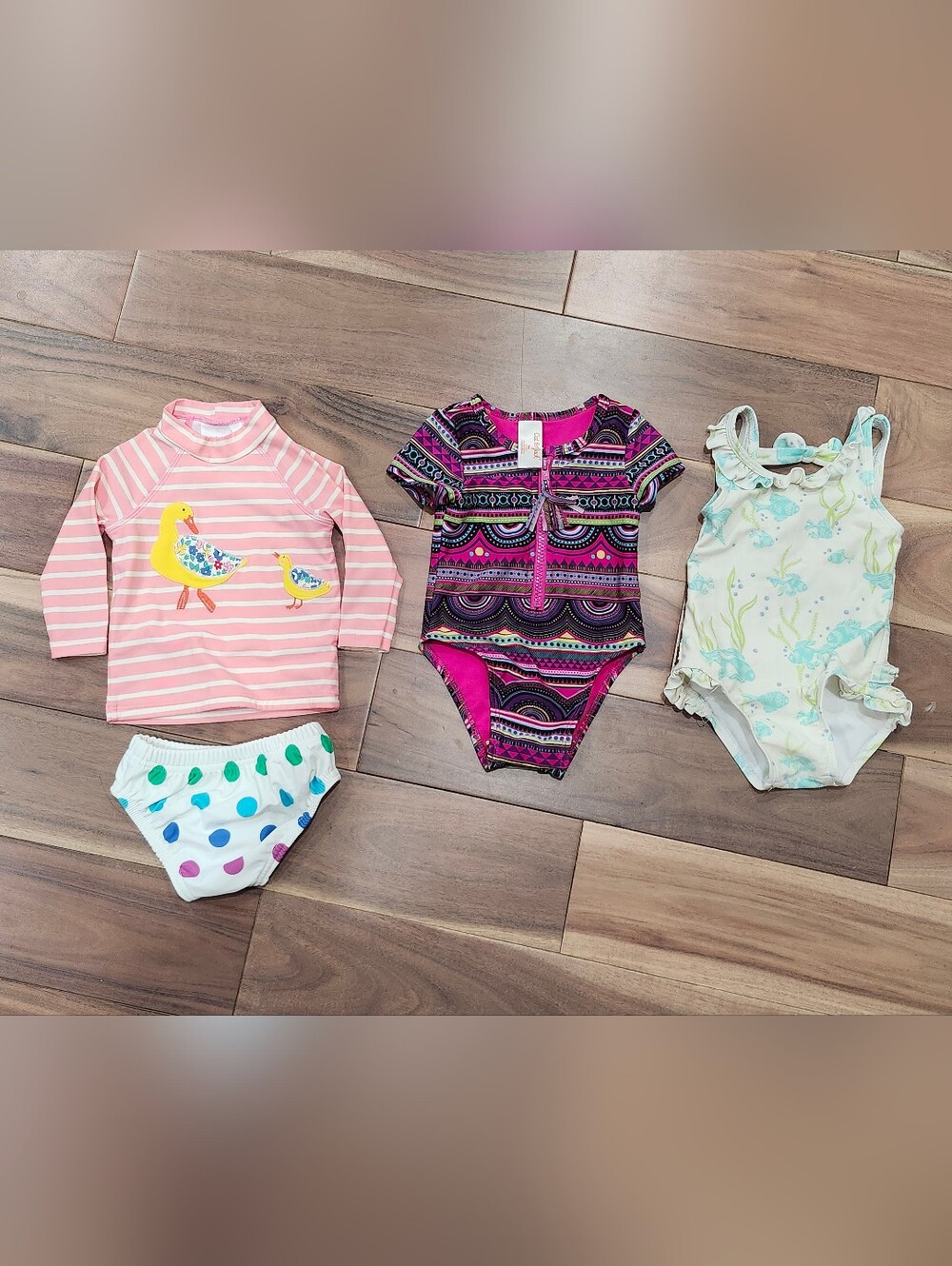 Boden Primary Cat Janie Jack Infant Swim Bundle